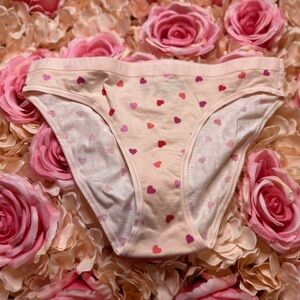 Peachy Panties with Pink Purple And Red Hearts